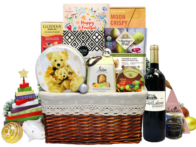 Wine n Food Hamper - Christmas Fancy Permium Picnic Gift Hamper L10 - L36671399 Photo