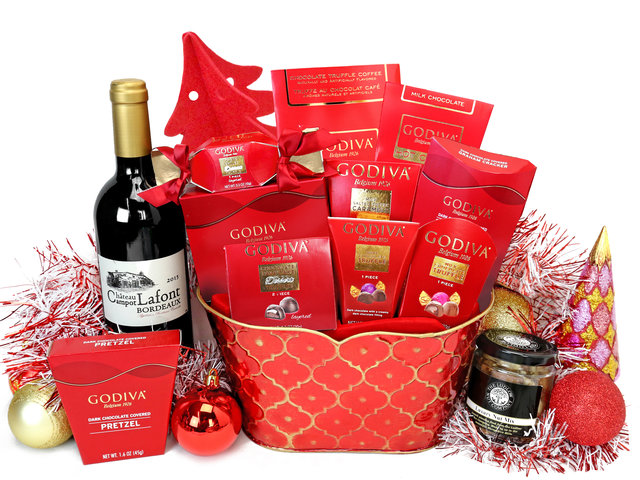 Wine n Food Hamper - Christmas Godiva Special Gift Hamper X25 - XH1122A5 Photo