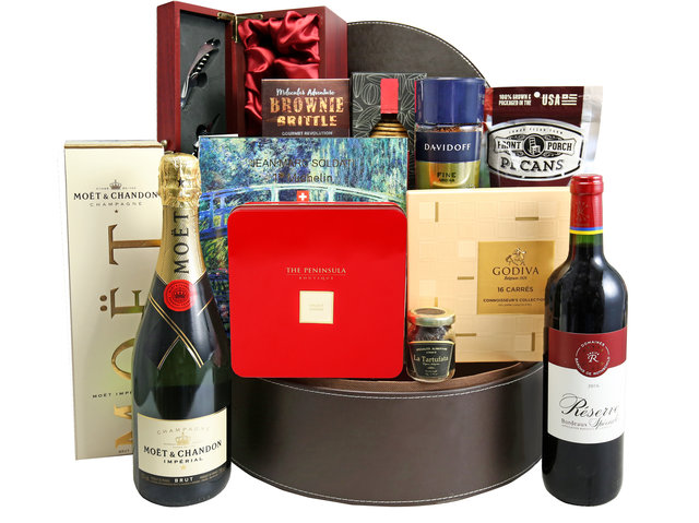 Wine n Food Hamper - Deluxe Fine Wine And Pastry Gift Hamper FH47 - L85253 Photo