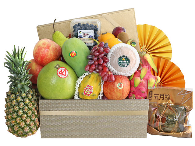 Wine n Food Hamper - Dragon Boat Festival Kee Wah Rice Dumpling Fruit Hamper FH396 - DBFG0521A2 Photo