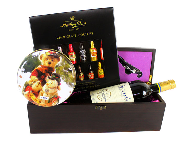 Wine n Food Hamper - Fancy Chocolate With Wine Box Gift Set FH88 - L19148 Photo