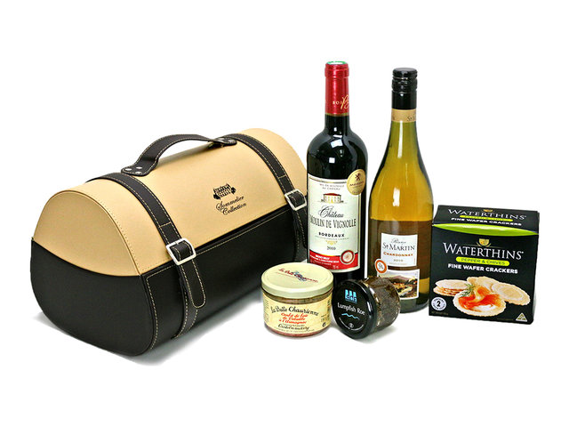 Wine n Food Hamper - Fancy Food With Wine Box Gift Set FH48 - L76603483 Photo