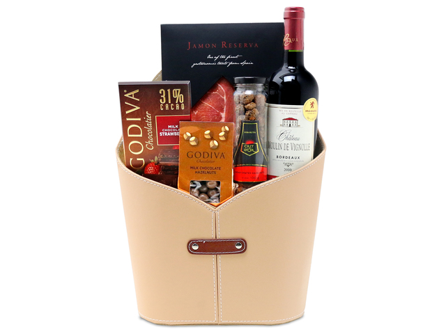 Wine n Food Hamper - Fancy Spanish Ham And Wine Gift Hamper FH24 - L76600660 Photo