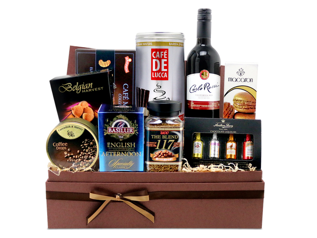 Wine n Food Hamper - Fancy Wine And Snack Gift Hamper FH22 - L76600318 Photo