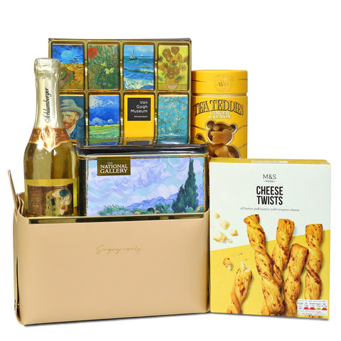 Wine n Food Hamper - Father's Day Exquisite Artisanal Mini Gift Basket FH287 - VE0320B7 Photo