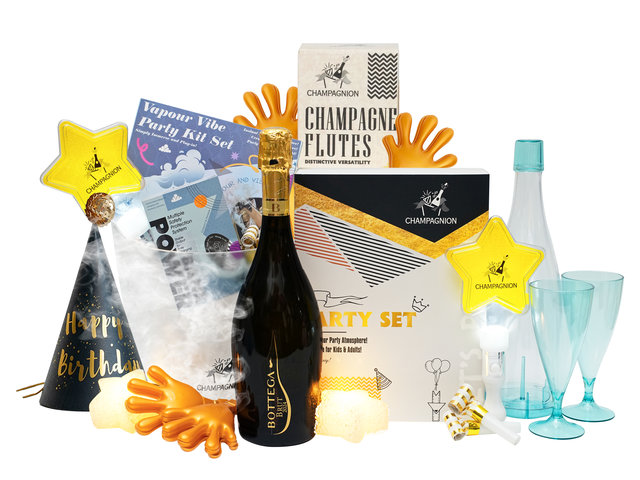 Wine n Food Hamper - PARTINI Birthday Vapour Vibe Gift Sparkling Set PAN01 - BH0720A9 Photo