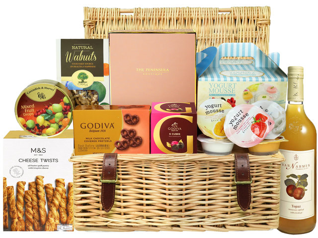 Wine n Food Hamper - Pastoral Style Gourmet Gift Basket SO05 - SO0528A5 Photo