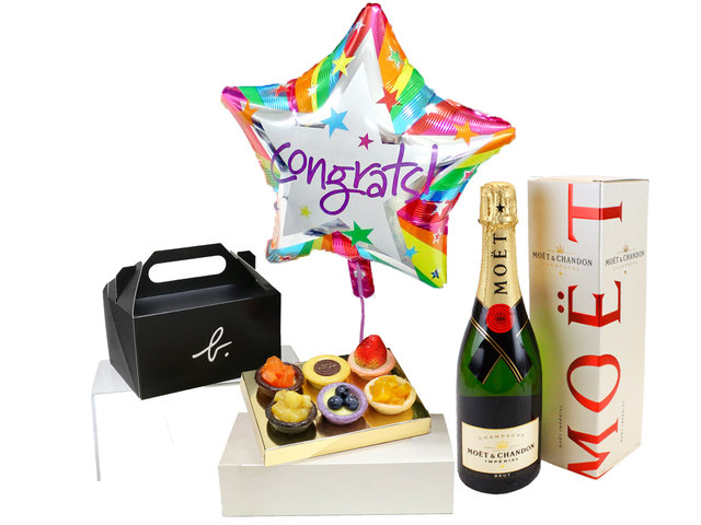 Wine n Food Hamper - Premium Champagne And Fruit Tart Gift Set FH50 - L3153750H Photo