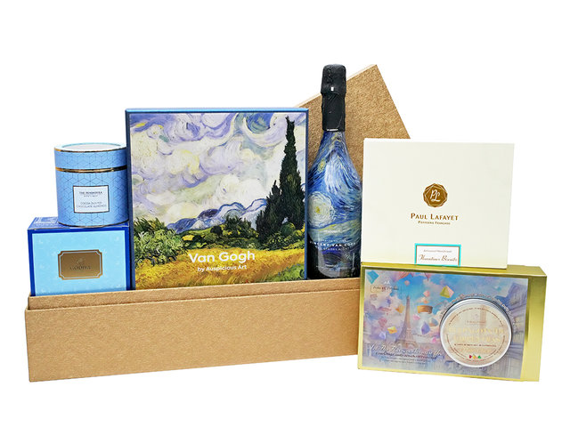 Wine n Food Hamper - Prestigious  Artisanal Gourmet Gift Basket FH369 - ER0304A8 Photo