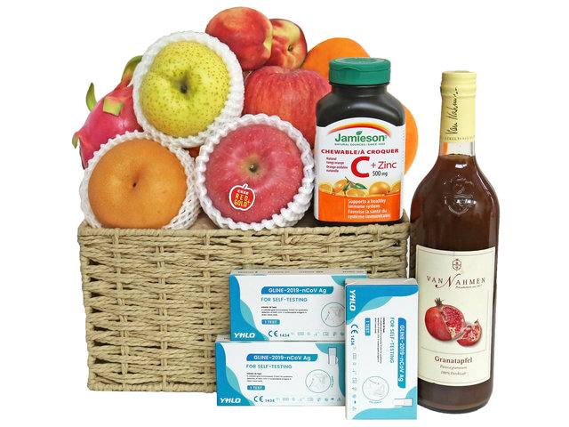Wine n Food Hamper - WFH Virus Protect Fruit Hamper with Antigen Rapid Test AN09 - AVH0218A2 Photo