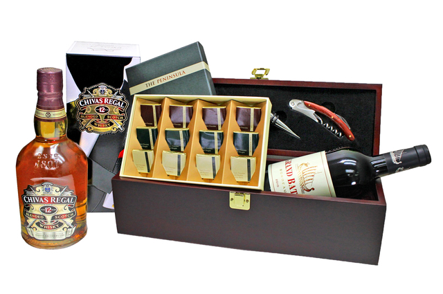 Wine n Food Hamper - Wine Box Gift Hamper G - L7777841 Photo