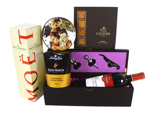 Wine n Food Hamper - Wine Box Gift W3 - L19153 Photo