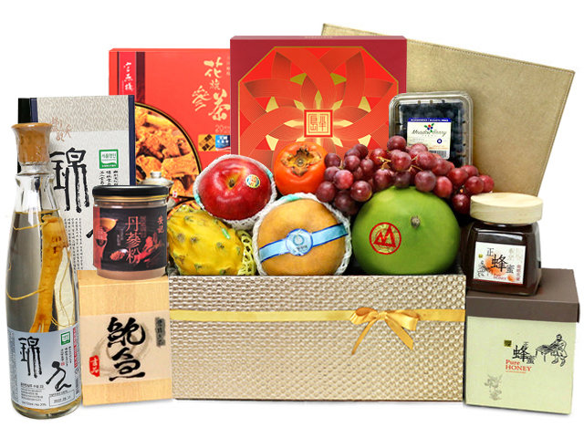 中秋果篮Hamper - 中秋半岛月饼名贵中式果篮 FH158 - L76608855 Photo