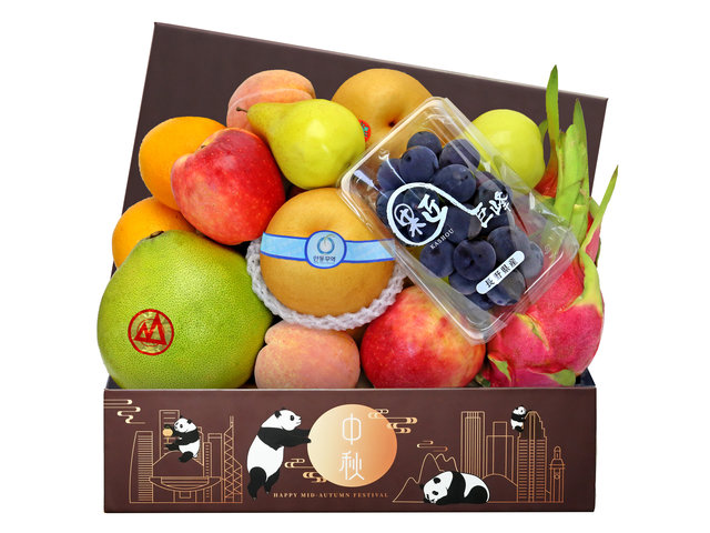 中秋果籃Hamper - 熊貓主題特色中秋優質精選實惠果籃 FH153 - M30826A7 Photo