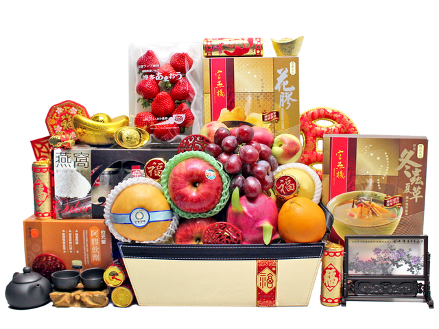 新年果篮Hamper - 农历新年拜年礼物篮 R97 - L36511602 Photo
