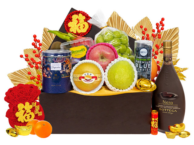 新年果篮Hamper - 新年水果美酒礼篮 Hampers  FH238 - CH21129B9 Photo