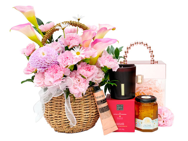 生日禮物 - 生日手提禮物盒連花籃 FH393 - BFAH0519A4 Photo