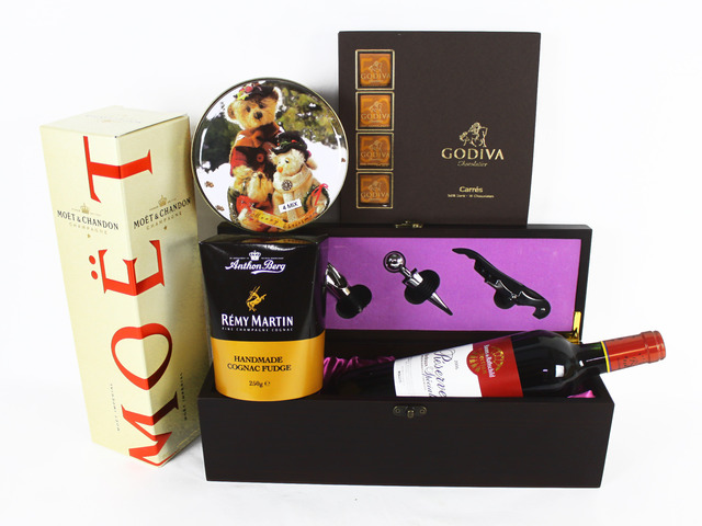 礼物篮Hamper - 红酒木礼盒Hamper W3 - L19153 Photo