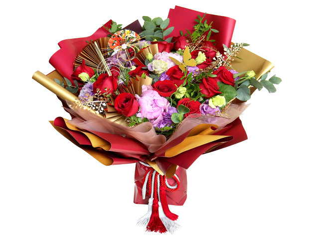 花店花束 - 中西情人节限量版红玫瑰大花束 EMW01 - VEMW0127A1 Photo