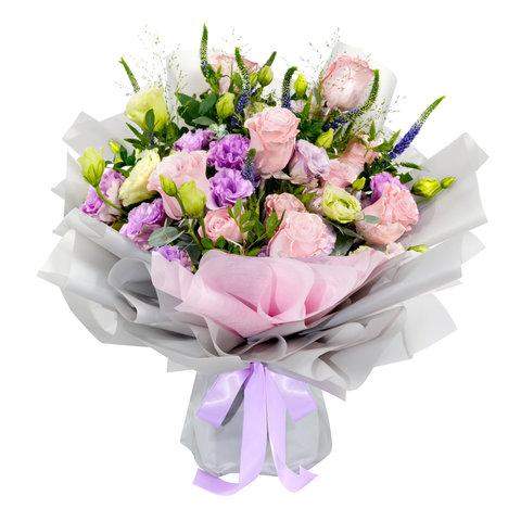 花店花束 - 典雅珍珠粉玫瑰花束 BQ007 - VE0312A3 Photo