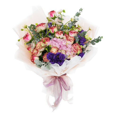 花店花束 - 玫瑰绣球花束 BQ015 - VE0613A3 Photo