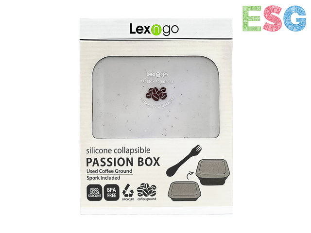 花店附加禮物 - Lexngo 咖啡渣矽膠蓋可摺疊食物盒 - EX1021A9 Photo
