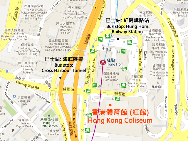 Hong Kong Coliseum Map