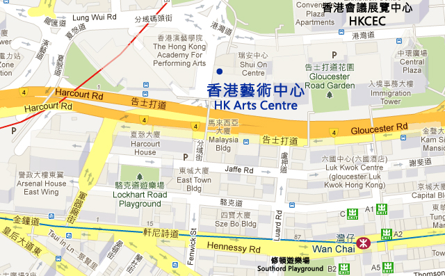 香港艺术中心地图