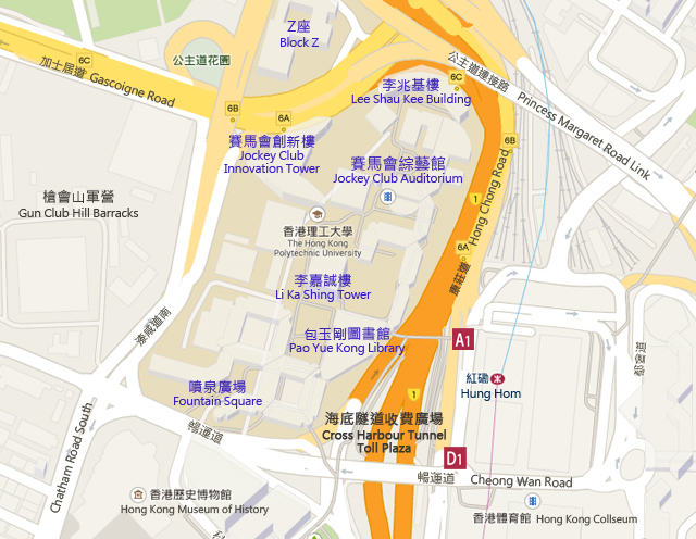 PolyU - The Hong Kong Polytechnic University Map