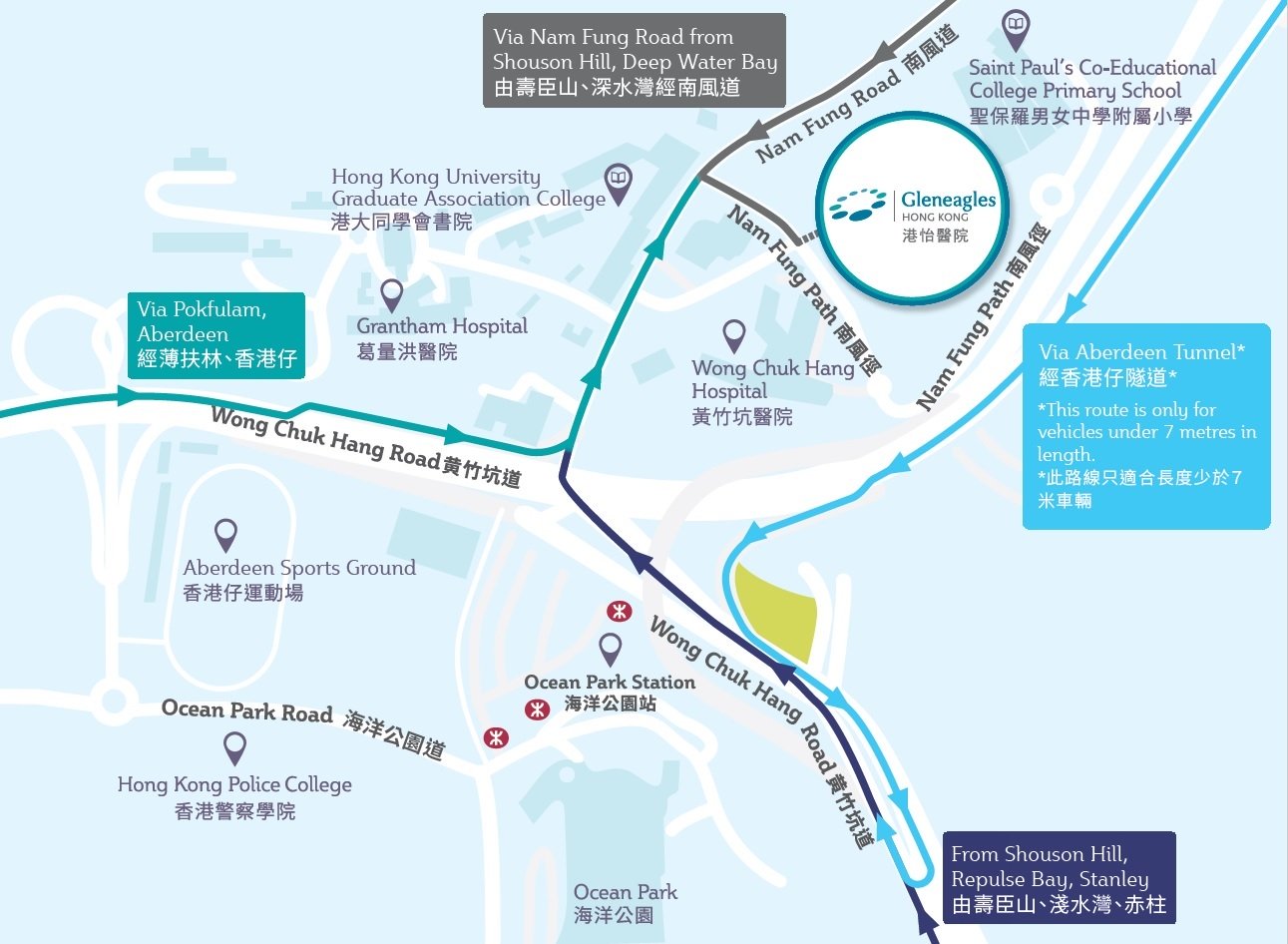 Gleneagles Hong Kong Hospital Map