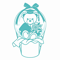 Grad teddy ballon